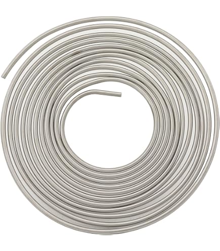 16 Foot Coil Of 3/8" OD 304 Stainless Steel Fuel Line Tubing – Made In USA, For Automotive & Marine