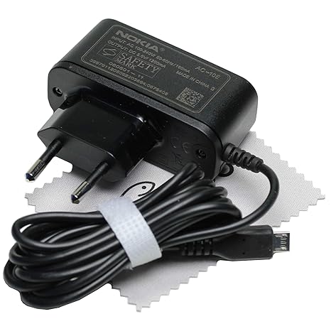 Ladegerät für Original Nokia AC-10E Micro-USB Netzteil Ladekabel Kabel Stromkabel Netzladegerät für Nokia Asha 301/301 DS/503