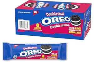 OREO, Double Stuf, Chocolate Sandwich Cookies, 10 Packs, 8 OREO Double Stuf Cookies per Pack, 116 g