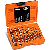 14Pcs Screw Extractor Set and Left Hand Drill Bits Set Easy Out Extractor | Broken Bolt Extractor Kit, Stripped Screw Extractor Kit for Remove Broken Bolt &amp; Screw,35# Cr-Mo &amp; 6542 HSS Steel Cobalt