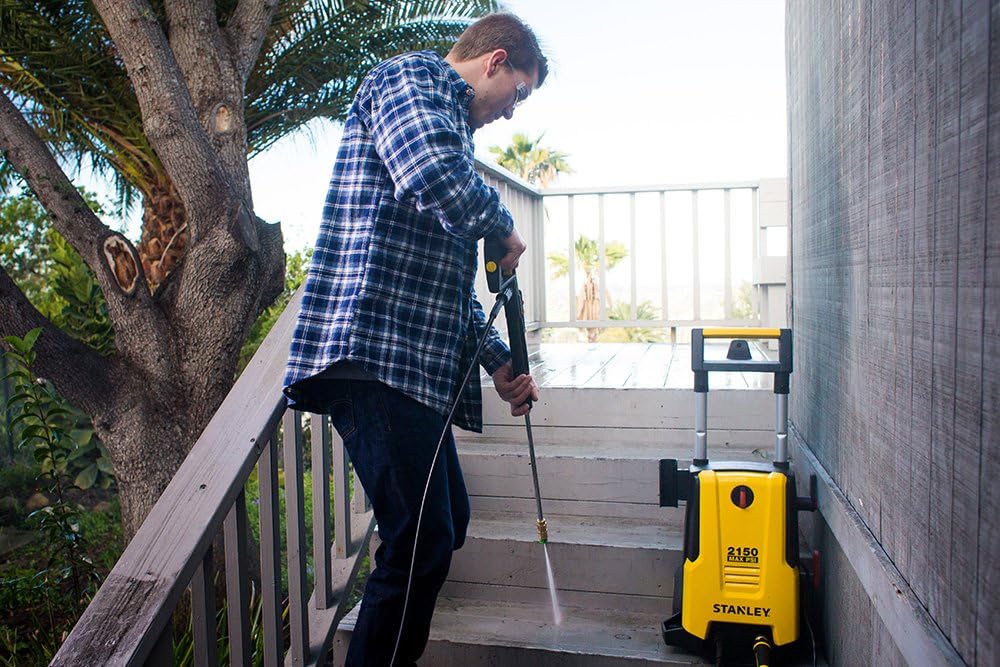 Stanley SHP2150 Electric Pressure Washer with Spray Gun, Quick Connect Nozzles Foam Cannon, 25' Hose, Max PSI 2150, 1.4 GPM : Garden & Outdoor