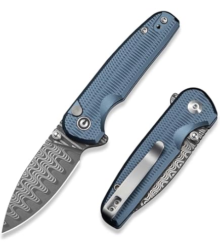 Amazon.com : ZestMax Damascus Folding Pocket Knife for EDC, Small