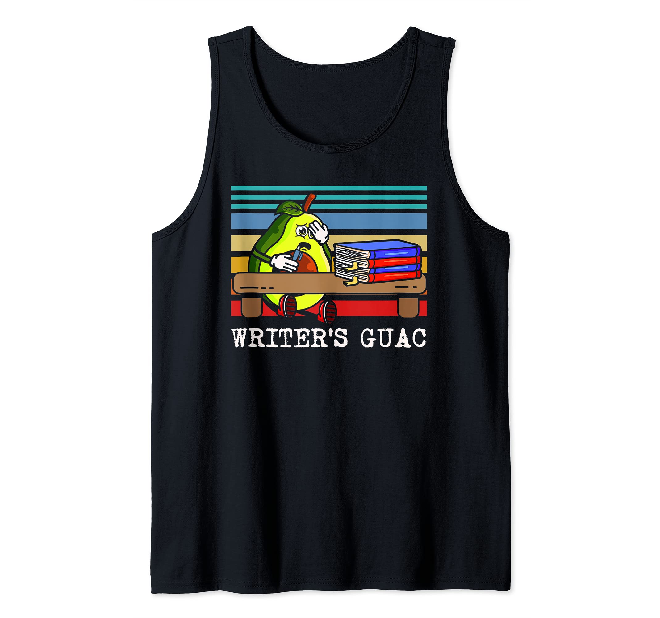 Funny Avocado with Writers Block Guac Vegan Gift Tank Top