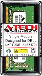 A-Tech 4GB RAM for DELL Latitude 14 (E5470) | DDR4 2400MHz SODIMM PC4-19200 260-Pin Non-ECC Memory Upgrade Module
