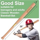 Unibos 28 Inch Wooden Aluminium Baseball Bat Anti Slip Training Practise view 4