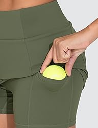 THE GYM PEOPLE Women's High Waisted Golf Skorts