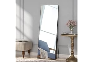 GlasFlength 59"x16" Full Length Mirror Wall Mirror Full Length Body Mirror Floor & Full Length Mirrors for Wall Bathroom Mirror Body Mirror Black Mirror Large Mirror Big Mirror