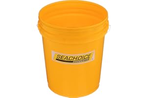 Seachoice 5-Gallon Plastic Bucket w/Metal Handle, Yellow