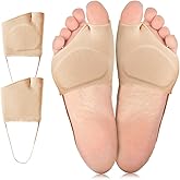 Metatarsal Pads for Women and Men Gel Pads - Ball of Foot Pain Relief Cushions for Metatarsalgia, Morton's Neuroma - Forefoot Pads for Calluses, Blisters - 1 Pairs(L, Beige)