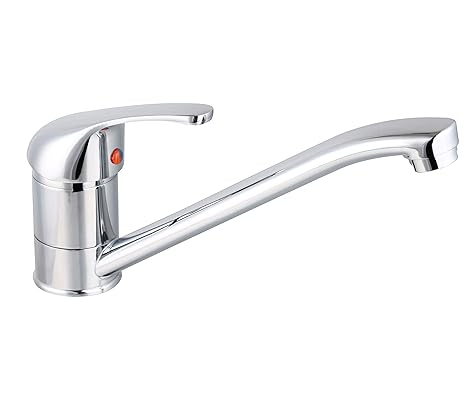Modern Single Lever Swivel Spout Chrome Kitchen Sink Mono Basin
