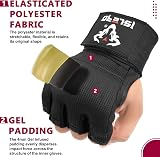 Islero Gel Inner Boxing Hand Wraps 93cm Quick Long Wrist Straps Black view 3