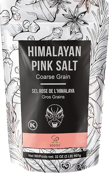 SOEOS HIMALAYAN PINK SALT, COARSE GRAIN, 2 POUND...