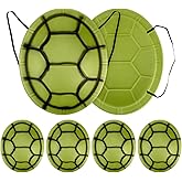 Abaodam 6Pcs EVA Turtle Shell Costume for Kids - Ninja Party Favors & Birthday Supplies - Soft Foam Tortoise Shell Backpack Prop for Dress Up, Role Play & School Projects (Green)