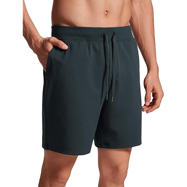 CRZ YOGA Men's Four-Way Stretch Workout Shorts - 7'' Soft Durable