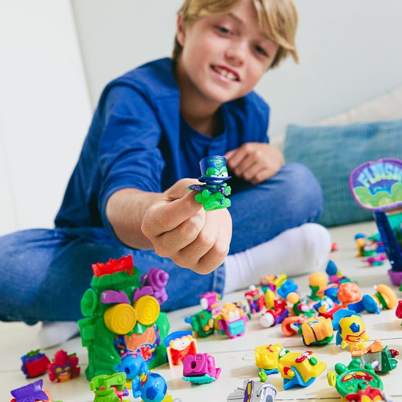 SUPERTHINGS KAZOOM Power Battle – Pack de 10. Contiene 10 SuperThings (Incluye 1 Figura Sorpresa y 1 capitán Dorado). Pack 1 de 2