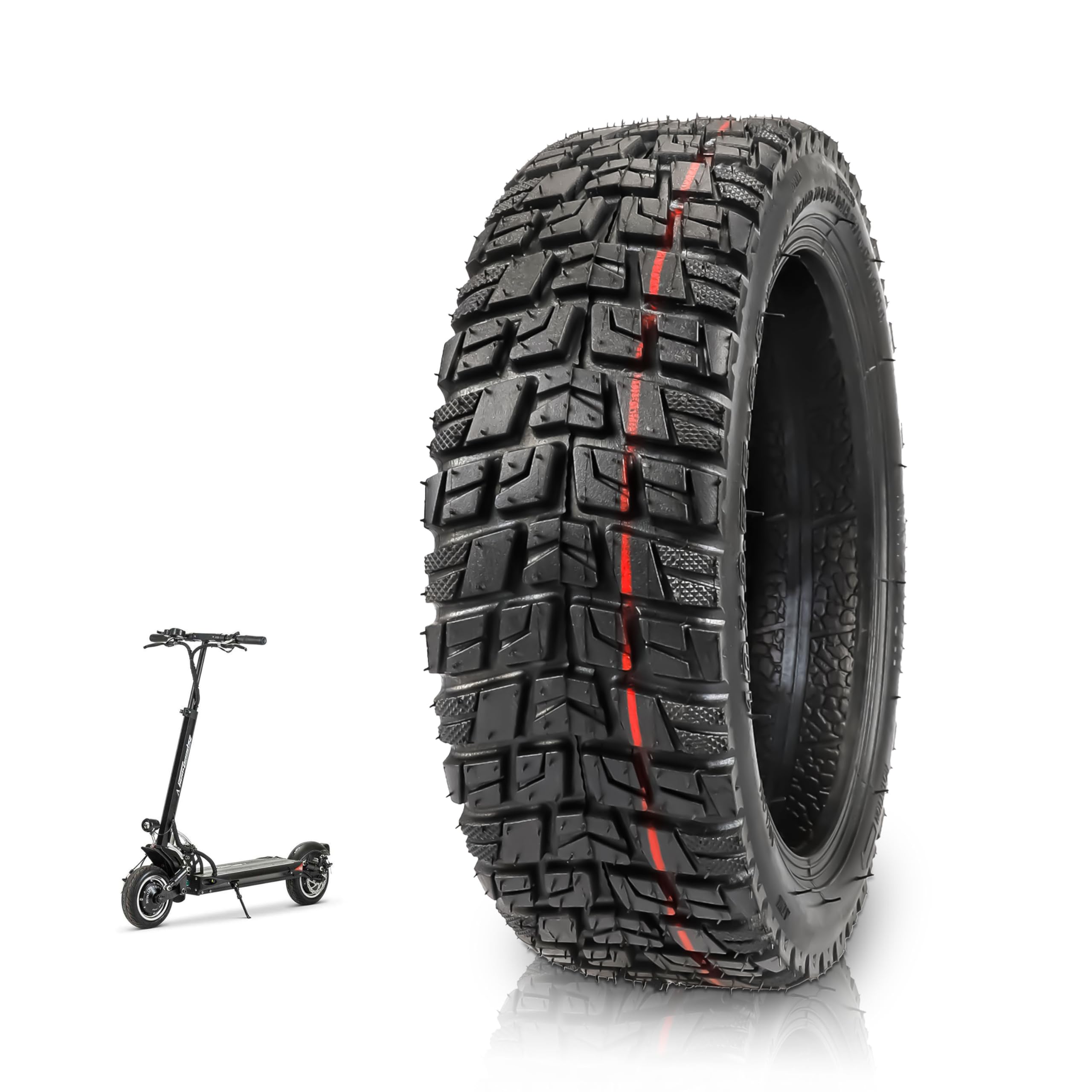 ANSENI Tubeless Tyre 10 Inches (10 x 2.75 – 6.5) for Smartgyro Speedway 5, Dualtron 3, Max G30, Off-Road Cover, Compatible with 6.5 Inch Rim Scooter (1 Wheel)