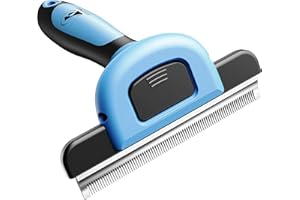 Bonve Pet Upgraded Self Cleaning Slicker Brush, 5 Inch Dog Brush & Cat Brush with Massage Particles, Gently Removes Loose Hair Mats & Tangles, Skin Friendly & Promote Circulation