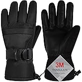 Pnosnesy Ski Gloves, Warmest Waterproof and Breathable Snow Gloves for Cold Weather, Fits Both Men & Women,for Parent Child Outdoor