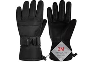 Pnosnesy Ski Gloves, Warmest Waterproof and Breathable Snow Gloves for Cold Weather, Fits Both Men & Women,for Parent Child Outdoor