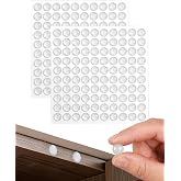 200PCS Clear Silicone Cabinet Door Bumpers, Self Adhesive Soft Rubber Sound Dampening Bumper Pads, Noise Reduction Anti Slip Cushion for Kitchen Drawers, Cupboards, Furniture, Picture Frames