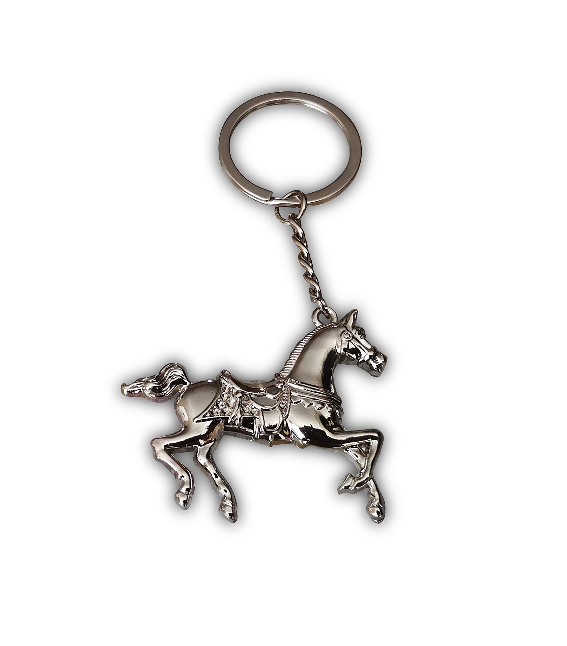 Eillwin Lovely Beautiful Horse Silver Color Keychain & Nice Adult Gift for Him