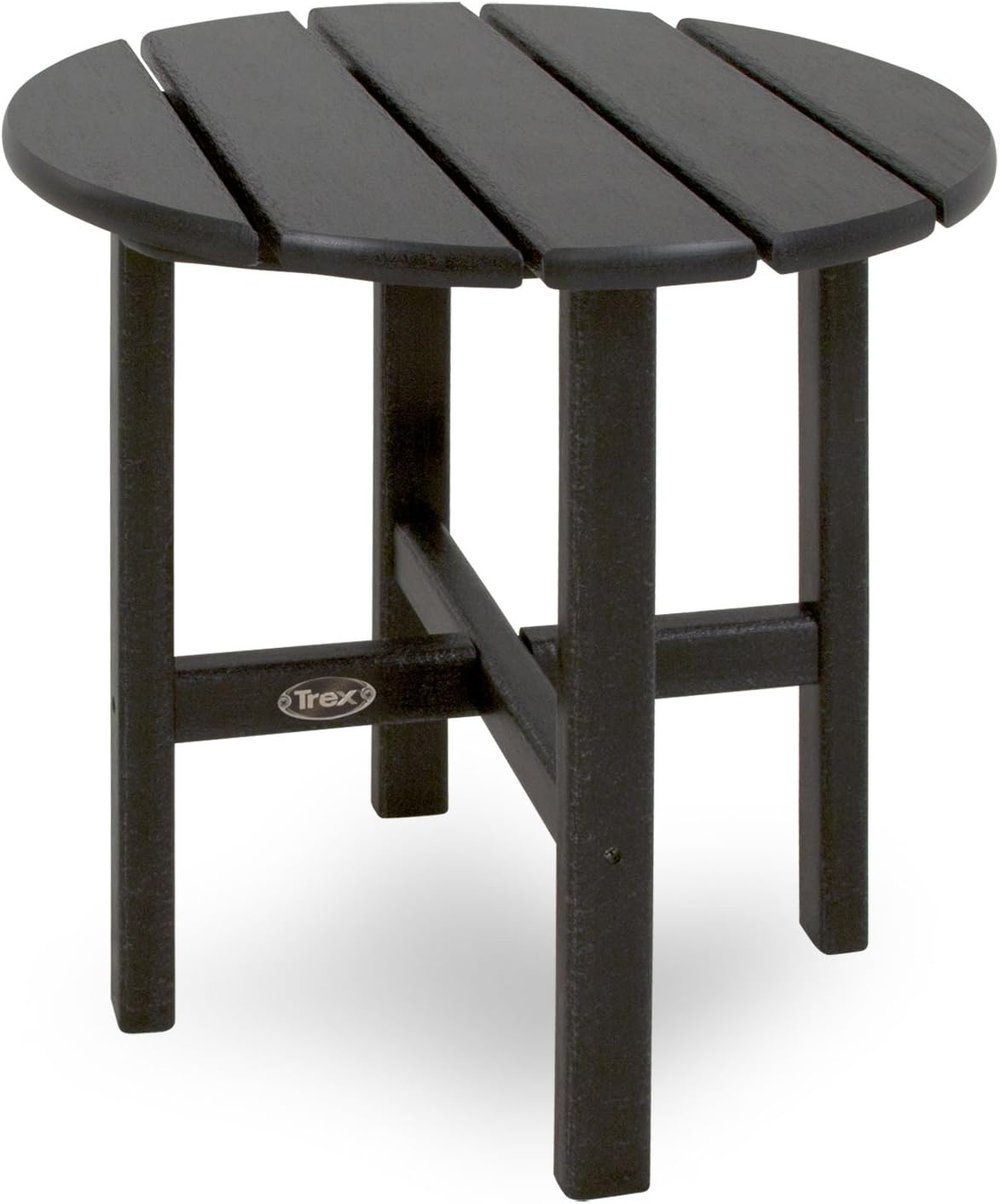 trex outdoor furniture cape cod adirondack chair on Amazon Com Trex Outdoor Furniture Cape Cod Round 18 Inch Side Table Charcoal Black Patio Side Tables Garden Outdoor