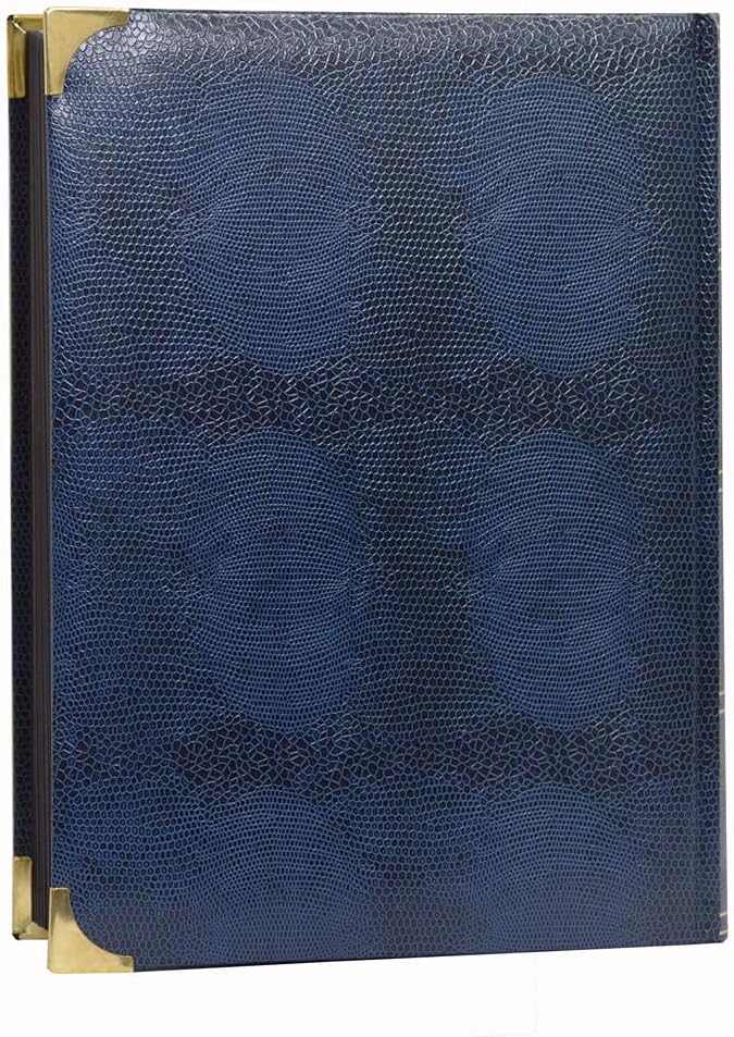 Leuchtturm 341941 Comfort Deluxe stamp collection album - 64 black DIN A4 pages - padded, crocodile look - blue - Image 3