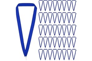 PATIKIL Award Neck Ribbons with Snap Clips, Polyester Medal Lanyards Blank Award Ribbon for Competitions Achievement Sports P