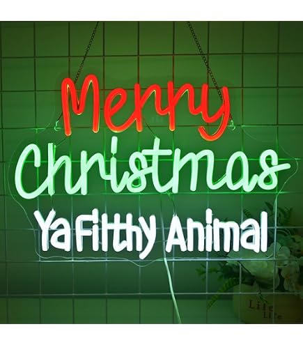 Pre-strung Merry Christmas Ya Filthy Animal Banner