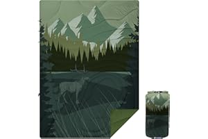 KawaGebo Kamp Outdoor Puffy Camping Blanket, Lightweight Windproof Warm Stadium Blanket, Packable Travel Camping Quilt for Cold Weather，Hiking, Backpacking,Sleeping, Hammock, Adventure 78"x 56"