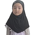 Girls Kids Muslim Hijab Islamic Scarf Shawls Simple Style about 45cm for 2 to 6 years old Girls