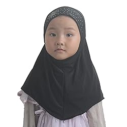 Cogongrass Girls Kids Muslim Hijab Islamic Scarf