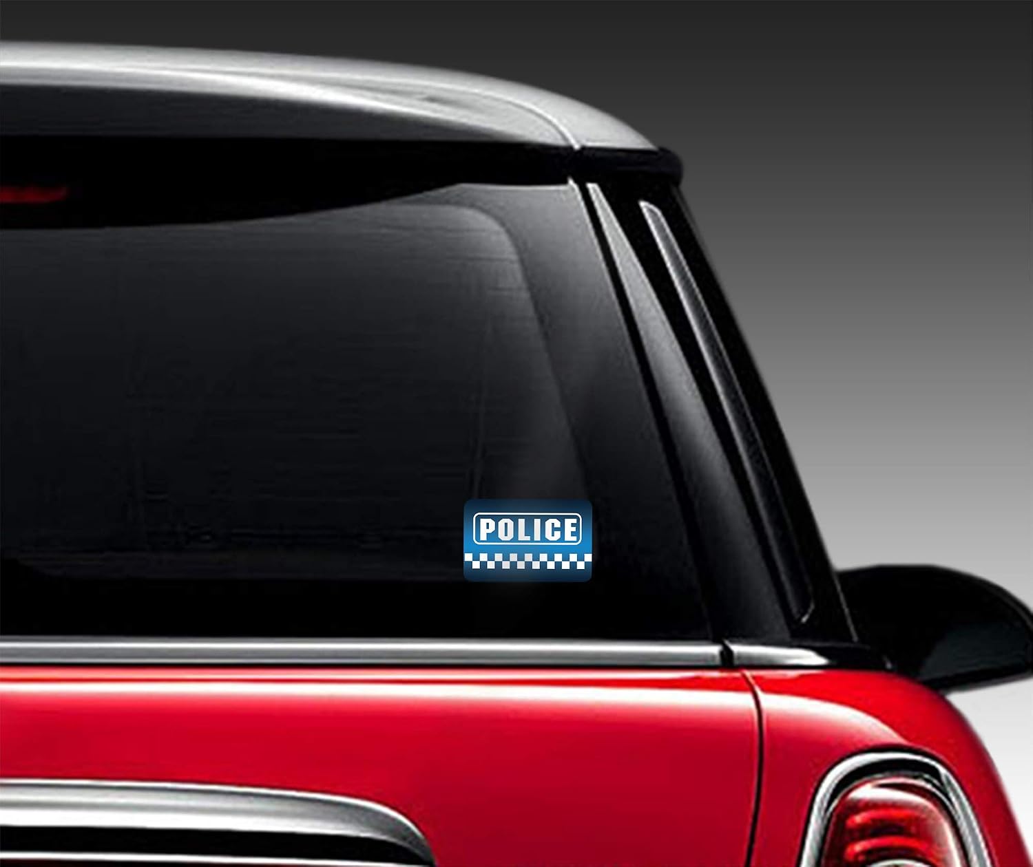 SkinoEu® 2 x Vinyl Self-Adhesive Decal Stickers Police Sign Label Car Door Window Auto Moto Motorcycle Helmet Bike Skate Truck Van Racing Tuning B 6 - Image 5