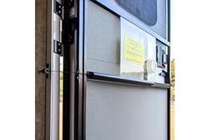 Safoner RV Screen Door Closer with Adjustable Tension, Aluminum Automatic Closing Device with Accessories, Works with Most Camper Latches & Travel Trailer Handles