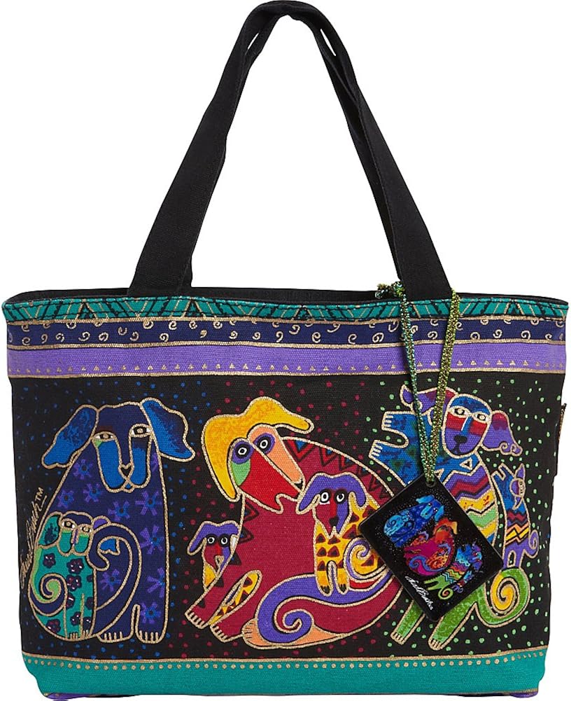 Laurel Burch `Dog And Doggies` Small Tote Bag Purse Amazon.ca Shoes & Handbags