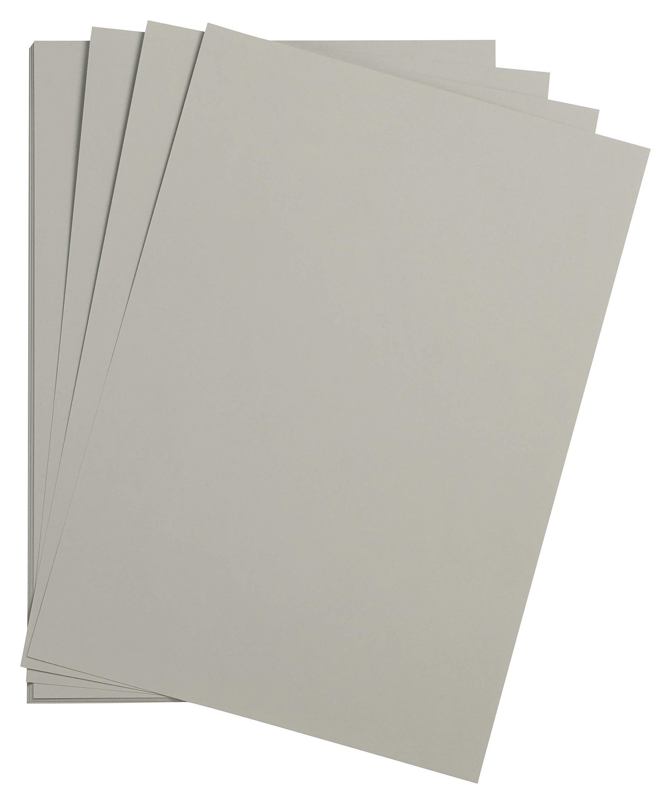 Clairefontaine - Ref 975372C - Maya Smooth Coloured Drawing Card (Pack of 25 Sheets) - 185gsm - A3 (42 x 29.7cm) - Light Grey Colour - Deep Dyed, Acid Free, pH Neutral