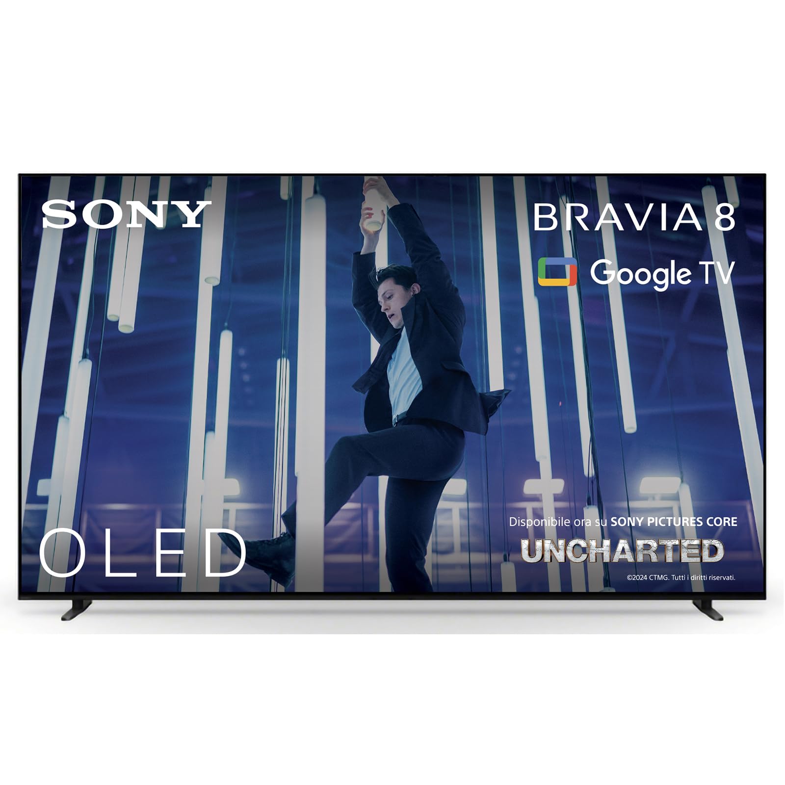 Sony BRAVIA 8 OLED 55 Pollici 4K HDR Google Smart TV | Gaming Menu per PlayStation 5, IMAX Enhanced, Dolby Vision Atmos, Chromecast, AirPlay, 120Hz 55XR80