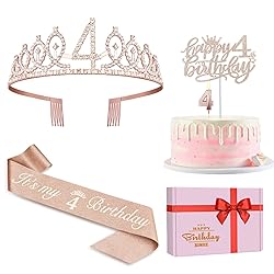 4th Birthday Decorations for Girl Including