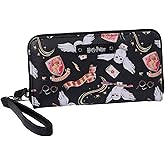 Harry Potter Wallet Wristlet Zip Clutch Faux Leather Hedwig Glasses Letters