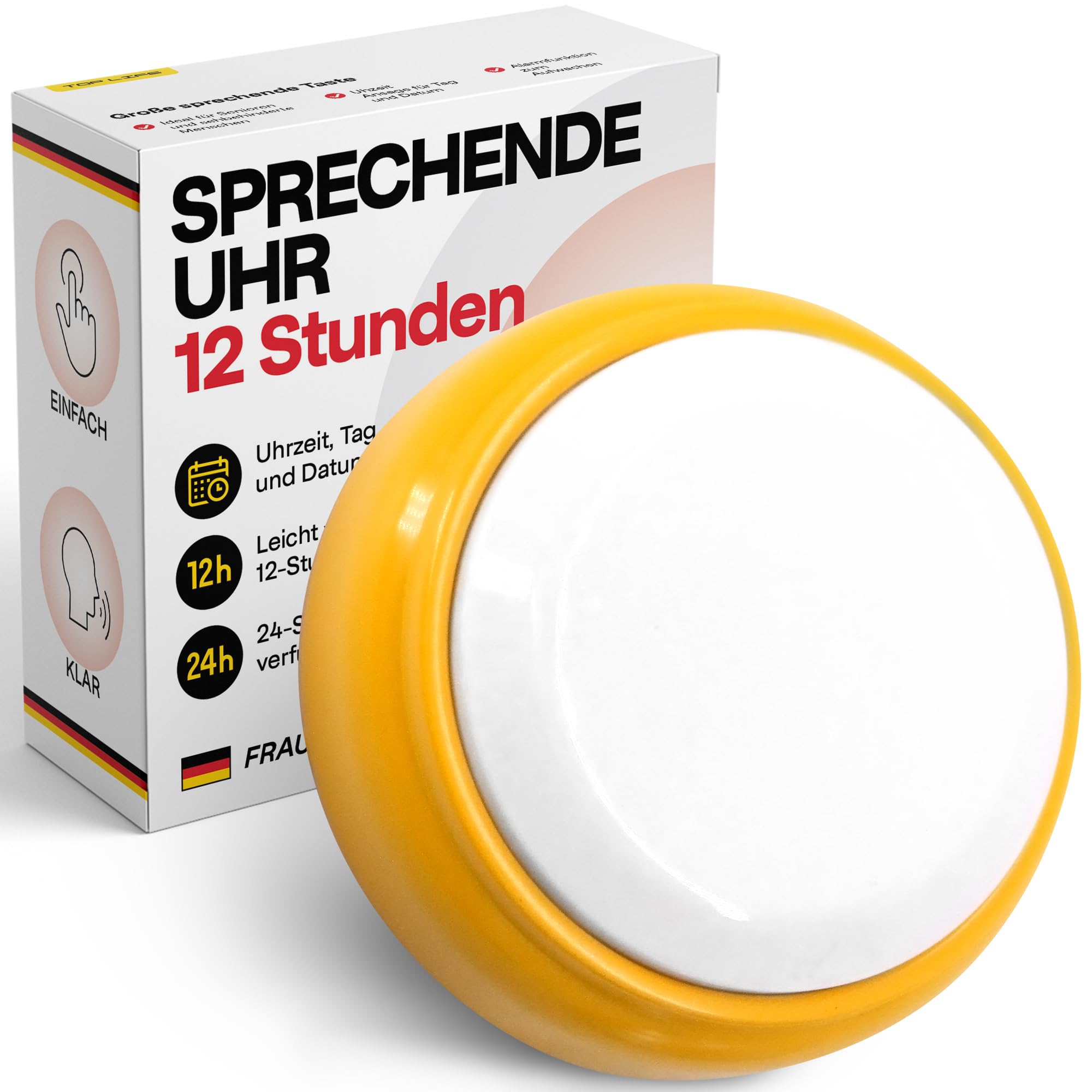 German Talking Clock 12 Hour Format – Speaks GERMAN