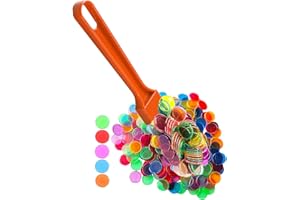 Dacefloy Magnetic Bingo Wand with Metal Ringed Chips for Counting School/Game Chips Plastic Markers Education STEM Tool for Students