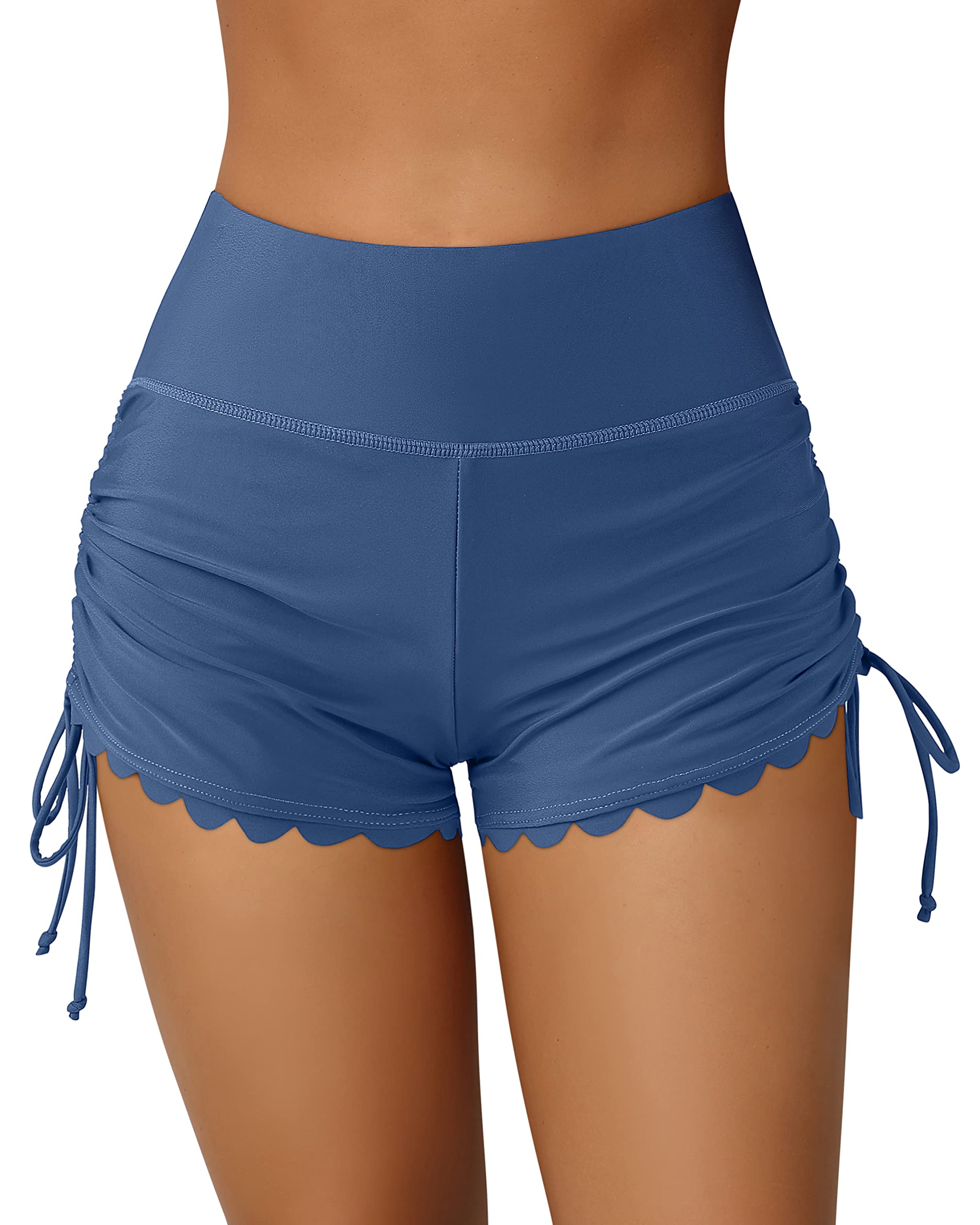 Photo 1 of ATTRACO Tankini Shorts for Women Swimwear Bottom High Waisted Boy Shorts Swimsuits L Midnight Blue