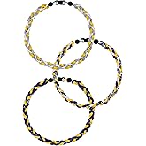 SUPBOMM 3 pcs Baseball Rope Necklaces, League Team Colors Braided Necklace, Baseball Team Gifts