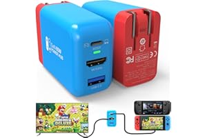 TECHIGHER 65W Switch Dock Charger Portable Travel TV Docking Station with 4k HDMI Compatible for Nintendo Switch/Switch OLED/Steam Deck/ROG Ally/iPhone 15 /MacBook/USB C with Fast Charging