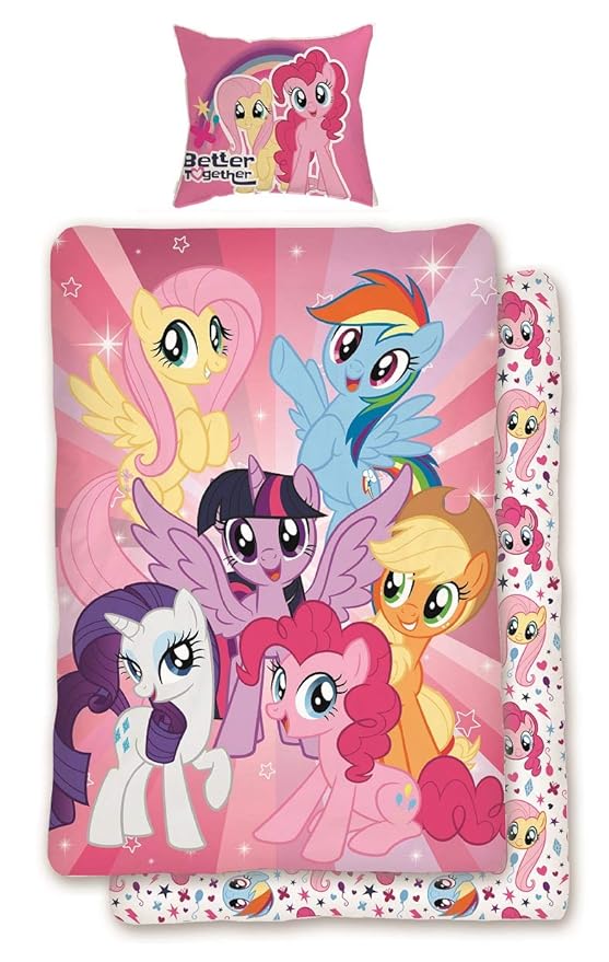 SkyBrands Bettwäsche Einhörner - My Little Pony 1 Bettbezug 135 x 200 cm + 1 Kissenbezug 80 x 80 cm