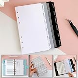 DY.2ten Black Dividers for 6 Ring Binder 6-Tab A6 6 Hole Plastic Dividers view 5