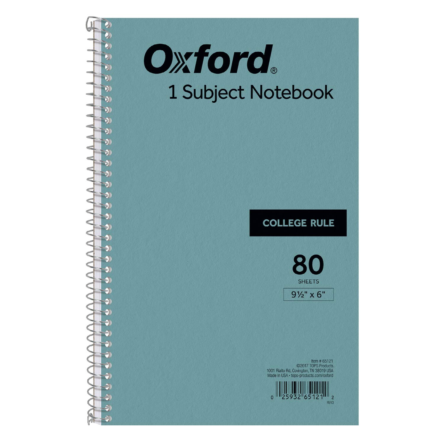 Tops Kraft Cover Notebook, 9.5 x 6 Inches, College Rule, 80 Sheets Each, Blue Covers, Box of 24 (65121)