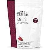 Bariatric Advantage Multi Chewy Bite - Soft Chew Multivitamin for Bariatric Surgery Patients - Chewable Multivitamin with Folic Acid, Vitamin D3 & More - Strawberry Watermelon Flavor - 60 Count