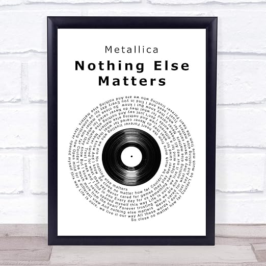 Citation En Vinyle Avec Paroles De Chanson De Metallica Nothing Else Matters 35 6 X 30 5 Cm Amazon Ca Maison Et Cuisine