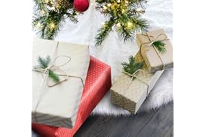 OLYPHAN Christmas Tree Skirt - Xmas Tree Skirts White Snow Luxury Faux Fur - 30 inch Round for Under Tree Decorations (30 inches)